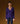 Pull col V en cachemire - Violet Foncé