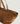 Grand sac cabas Lou en cuir velours - Marron Camel