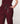Ceinture lien cuir - Rouge Bordeaux