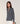 Pull col tunisien en laine mérinos - Gris Foncé