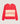 Pull col V rayé en laine mérinos - Orange Corail