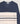 Pull col V rayé en laine mérinos - Bleu Denim