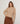 Pull col montant ajouré en coton et laine - Beige Ficelle