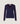 Pull col V bicolore - Bleu Denim