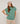 Pull long col montant manches courtes chiné - Vert
