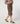 Straight suede leather midi skirt